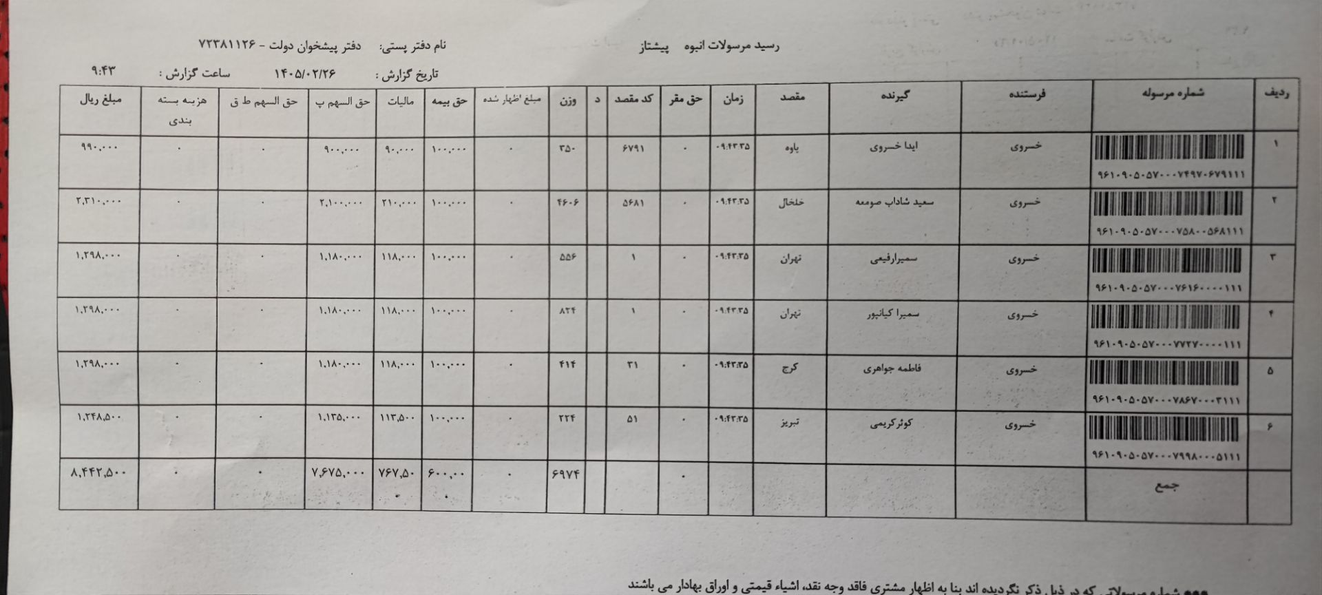 ارسالی 26/02/1405